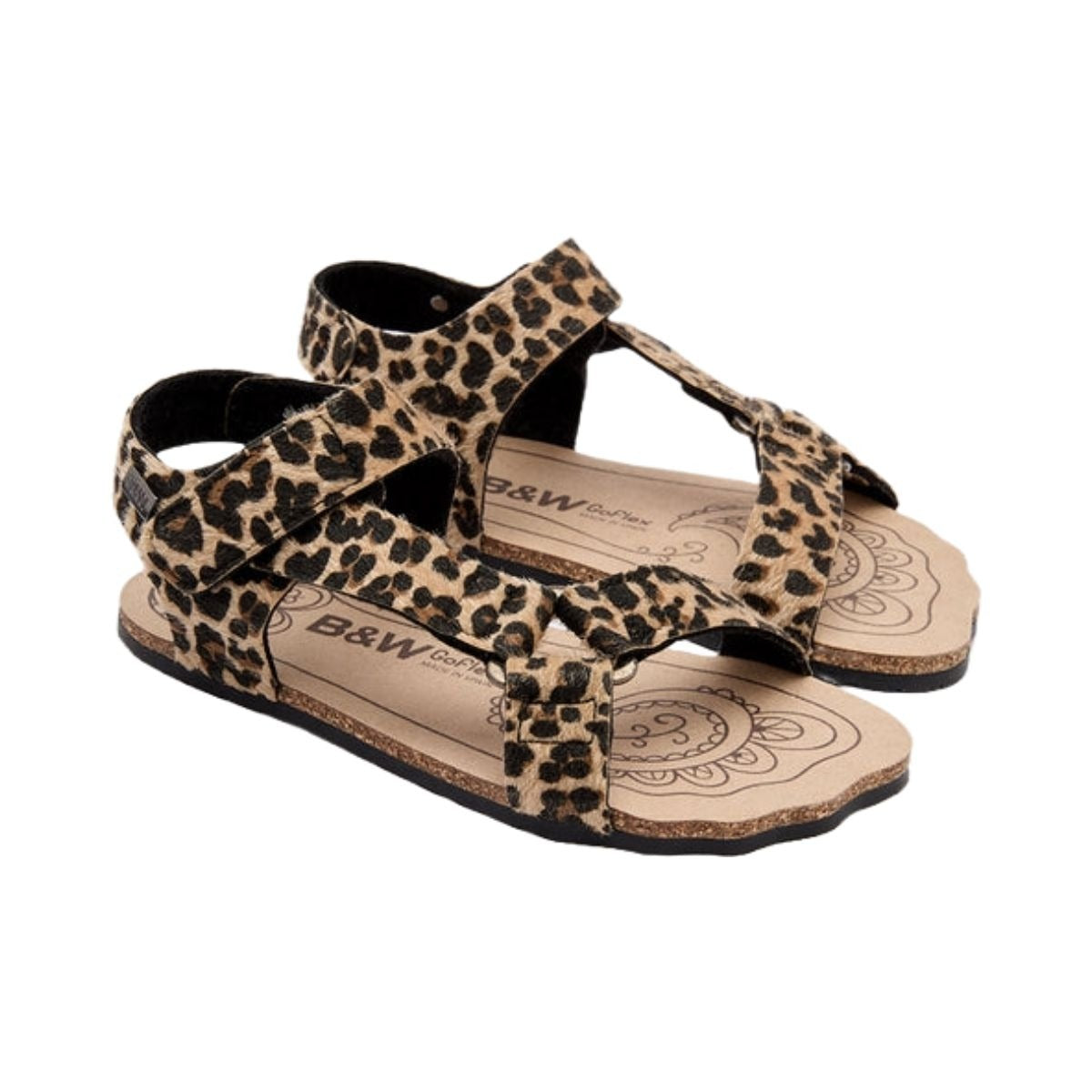 Sandalias Leopardo Barefoot B&W GoFlex | Ideales para Transición | Hechas en España